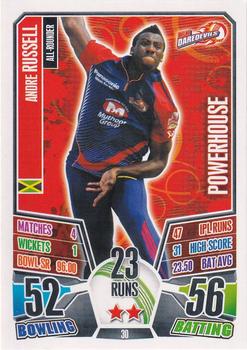 2013-14 Topps Cricket Attax IPL #30 Andre Russell Front
