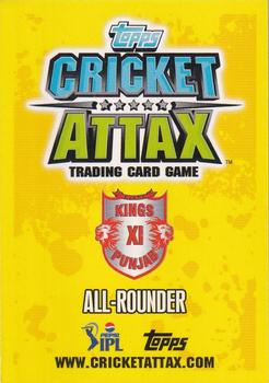 2013-14 Topps Cricket Attax IPL #66 Azhar Mahmood Back