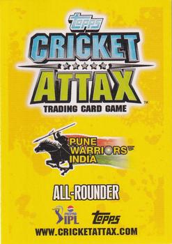 2013-14 Topps Cricket Attax IPL #113 Mithun Manhas Back