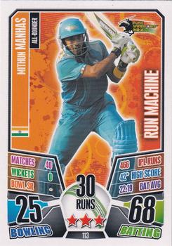 2013-14 Topps Cricket Attax IPL #113 Mithun Manhas Front