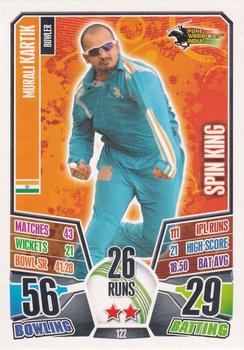 2013-14 Topps Cricket Attax IPL #122 Murali Kartik Front