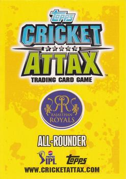 2013-14 Topps Cricket Attax IPL #135 Ajit Chandila Back