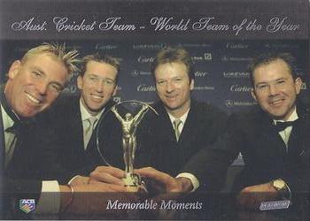 2002 ACB Platinum #086 Australia Cricket Team: World Team of the Year Front