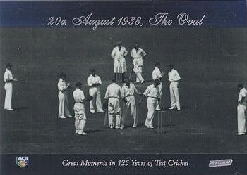 2002 ACB Platinum #106 20th August 1938, The Oval Front