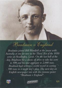 2002 ACB Platinum #121 Bradman v England Back