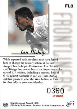 1996 Futera The Decider - Frontliners First Day Issue #FL8 Ian Bishop Back