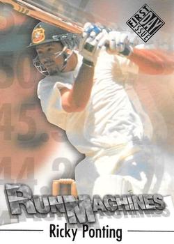 1996 Futera The Decider - Run Machines First Day Issue #RM1 Ricky Ponting Front