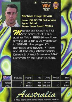 1996 Sports Deck Cricket World #21 Michael Bevan Back