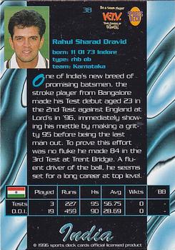 1996 Sports Deck Cricket World #38 Rahul Dravid Back