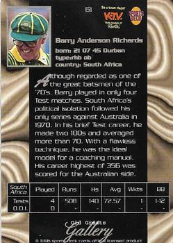 1996 Sports Deck Cricket World #61 Barry Richards Back