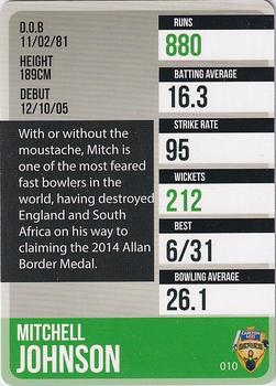 2014-15 Tap 'N' Play CA/BBL Cricket #010 Mitchell Johnson Back