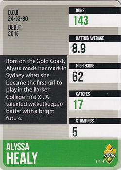 2014-15 Tap 'N' Play CA/BBL Cricket #019 Alyssa Healy Back