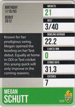 2014-15 Tap 'N' Play CA/BBL Cricket #029 Megan Schutt Back