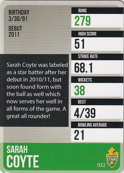 2014-15 Tap 'N' Play CA/BBL Cricket #032 Sarah Coyte Back