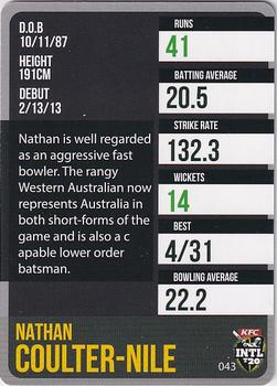 2014-15 Tap 'N' Play CA/BBL Cricket #043 Nathan Coulter-Nile Back