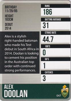 2014-15 Tap 'N' Play CA/BBL Cricket #047 Alex Doolan Back