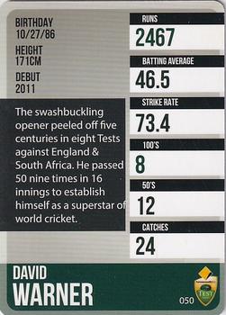 2014-15 Tap 'N' Play CA/BBL Cricket #050 David Warner Back
