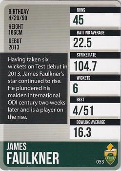 2014-15 Tap 'N' Play CA/BBL Cricket #053 James Faulkner Back