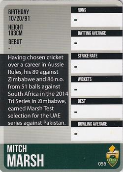 2014-15 Tap 'N' Play CA/BBL Cricket #056 Mitch Marsh Back