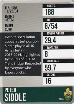 2014-15 Tap 'N' Play CA/BBL Cricket #060 Peter Siddle Back