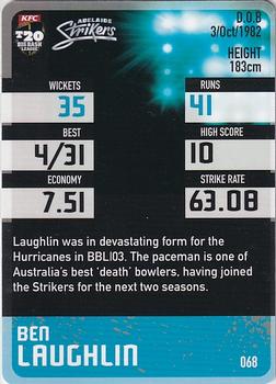 2014-15 Tap 'N' Play CA/BBL Cricket #068 Ben Laughlin Back