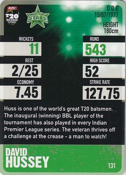2014-15 Tap 'N' Play CA/BBL Cricket #131 David Hussey Back