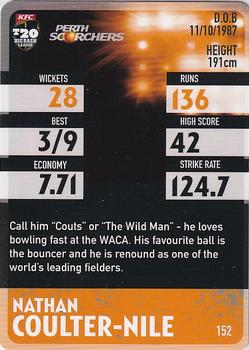 2014-15 Tap 'N' Play CA/BBL Cricket #152 Nathan Coulter-Nile Back
