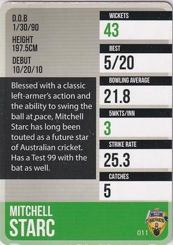 2014-15 Tap 'N' Play CA/BBL Cricket - Silver #011 Mitchell Starc Back
