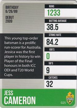 2014-15 Tap 'N' Play CA/BBL Cricket - Silver #025 Jess Cameron Back
