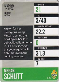 2014-15 Tap 'N' Play CA/BBL Cricket - Silver #029 Megan Schutt Back