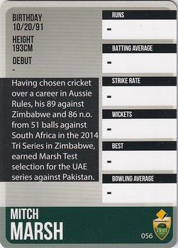 2014-15 Tap 'N' Play CA/BBL Cricket - Silver #056 Mitch Marsh Back