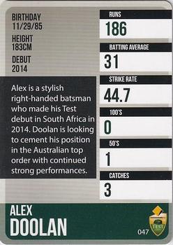 2014-15 Tap 'N' Play CA/BBL Cricket - Gold #047 Alex Doolan Back