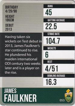 2014-15 Tap 'N' Play CA/BBL Cricket - Gold #053 James Faulkner Back