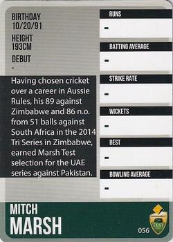 2014-15 Tap 'N' Play CA/BBL Cricket - Gold #056 Mitch Marsh Back
