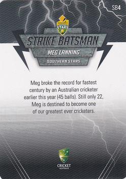 2014-15 Tap 'N' Play CA/BBL Cricket - Strike Batsman #SB4 Meg Lanning Back