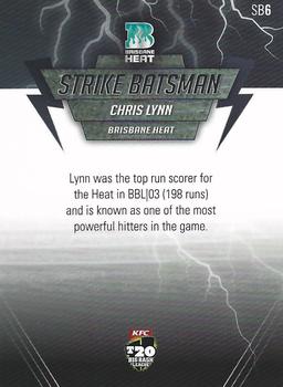 2014-15 Tap 'N' Play CA/BBL Cricket - Strike Batsman #SB6 Chris Lynn Back