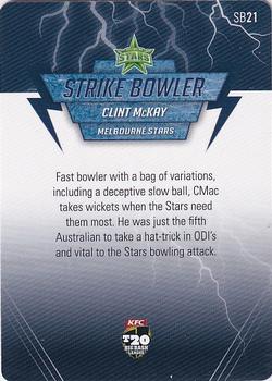 2014-15 Tap 'N' Play CA/BBL Cricket - Strike Bowler #SB21 Clint McKay Back