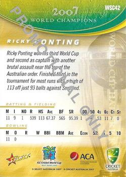 2007-08 Select - Promos #WSC42 Ricky Ponting Back