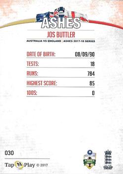 2017-18 Tap 'N' Play Ashes #030 Jos Buttler Back