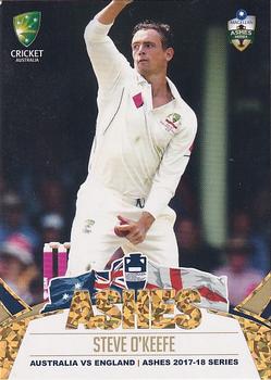 2017-18 Tap 'N' Play Ashes - Gold #016 Steve O'Keefe Front