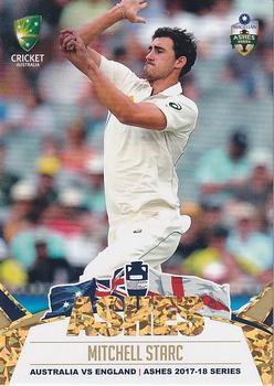 2017-18 Tap 'N' Play Ashes - Gold #019 Mitchell Starc Front