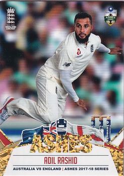 2017-18 Tap 'N' Play Ashes - Gold #039 Adil Rashid Front