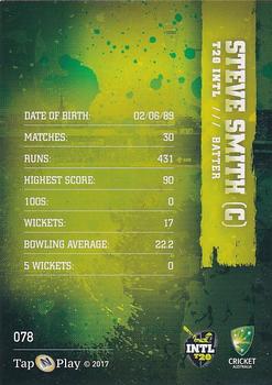 2017-18 Tap 'N' Play Ashes - Gold #078 Steve Smith Back