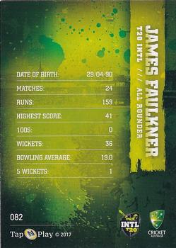 2017-18 Tap 'N' Play Ashes - Gold #082 James Faulkner Back