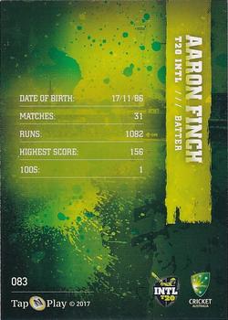 2017-18 Tap 'N' Play Ashes - Gold #083 Aaron Finch Back