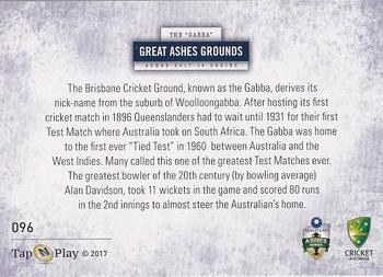 2017-18 Tap 'N' Play Ashes - Gold #096 The Gabba Back