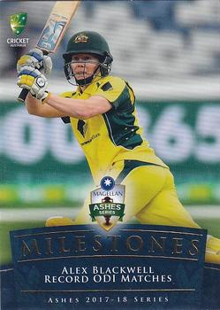 2017-18 Tap 'N' Play Ashes - Ashes Milestones #AM-05 Alex Blackwell Front