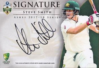 2017-18 Tap 'N' Play Ashes - Ashes Signatures #AS-01 Steve Smith Front
