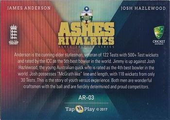 2017-18 Tap 'N' Play Ashes - Ashes Rivalries #AR-03 James Anderson / Josh Hazlewood Back