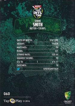 2016-17 Tap 'N' Play CA/BBL Cricket #060 Steven Smith Back